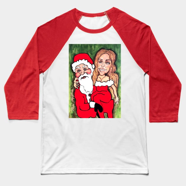 Mariah Carey All I Want for Christmas Is You Baseball T-Shirt by TheArtQueenOfMichigan 